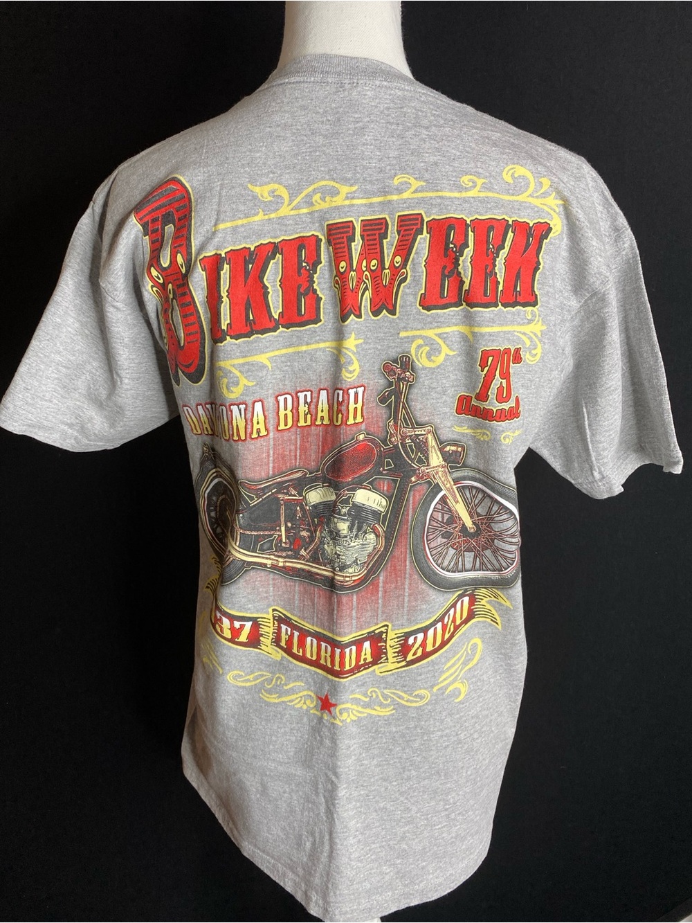 Bike Week 2020 79th annual Daytona Beach Gray Graphic Tee